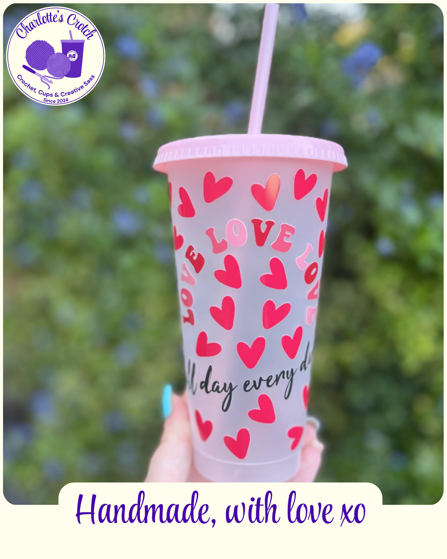 24oz Frosted Cold Cups - Pre Made