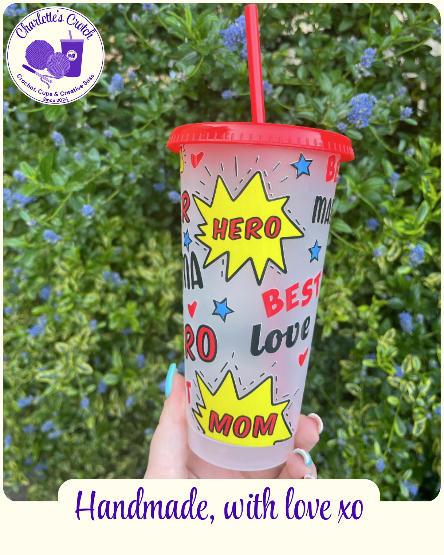 24oz Frosted Cold Cups - Pre Made