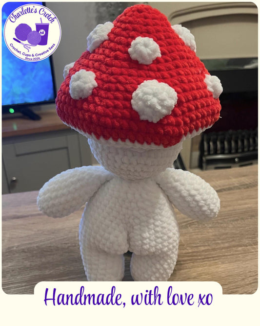 Handmade Crochet Plush Jumbo Cheeky Mushroom Guy