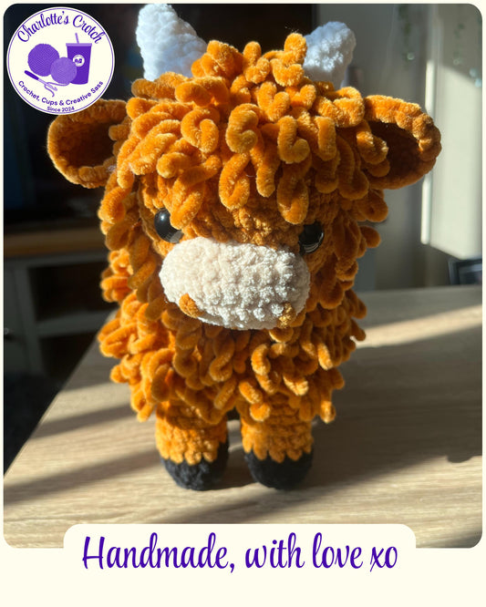 Handmade Crochet Highland Cow