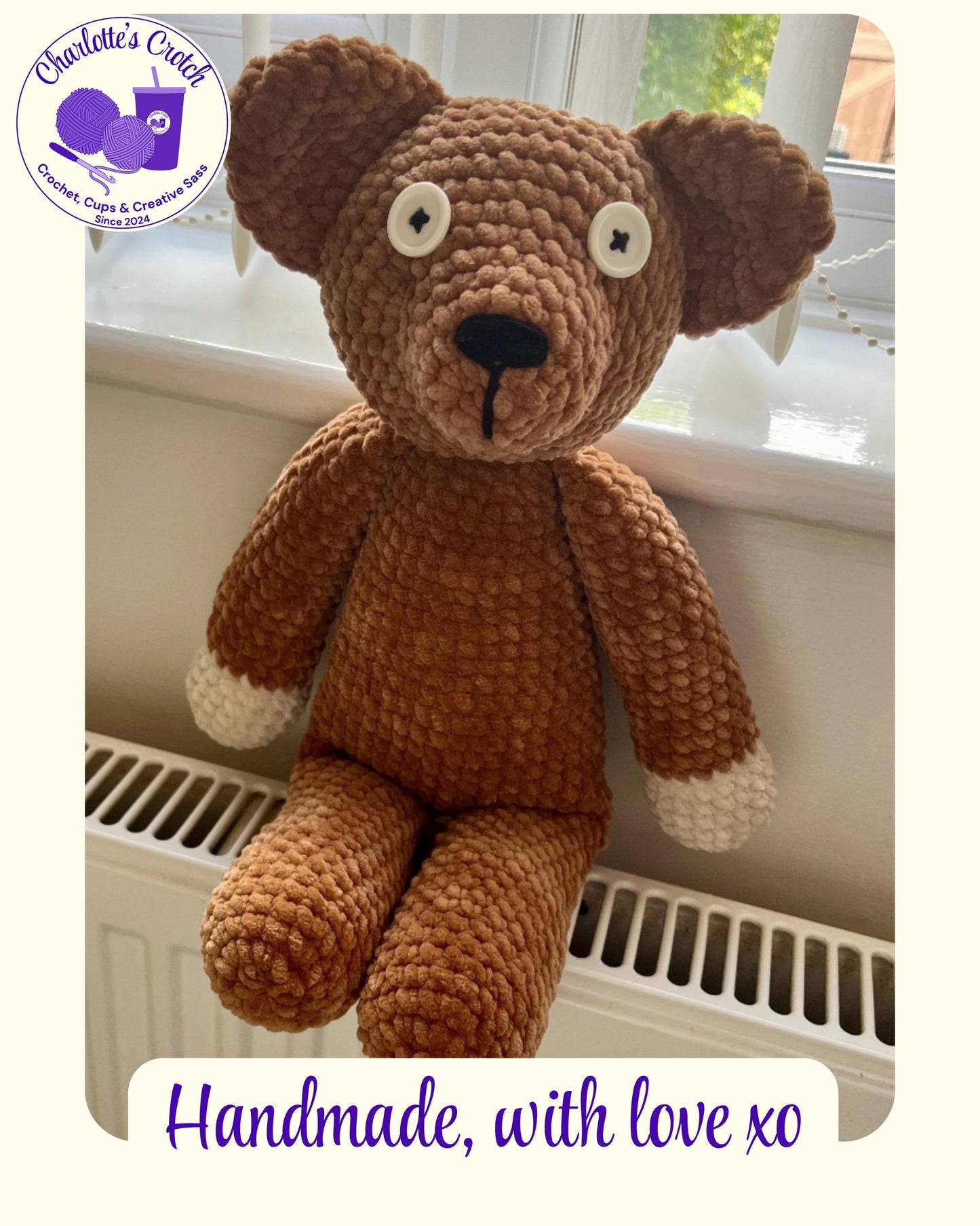 Handmade Crochet Plush Mr Bean’s Teddy