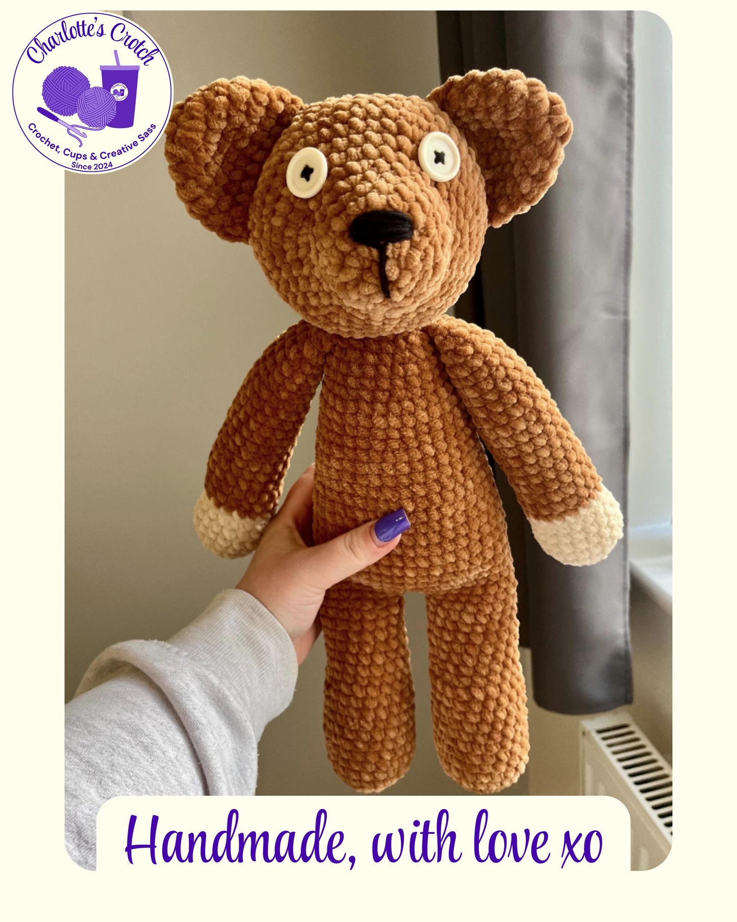 Handmade Crochet Plush Mr Bean’s Teddy