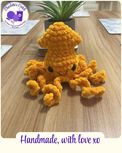 Handmade Crochet Plush Baby Squid