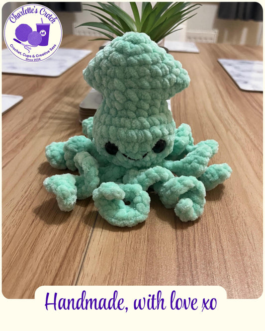 Handmade Crochet Plush Baby Squid