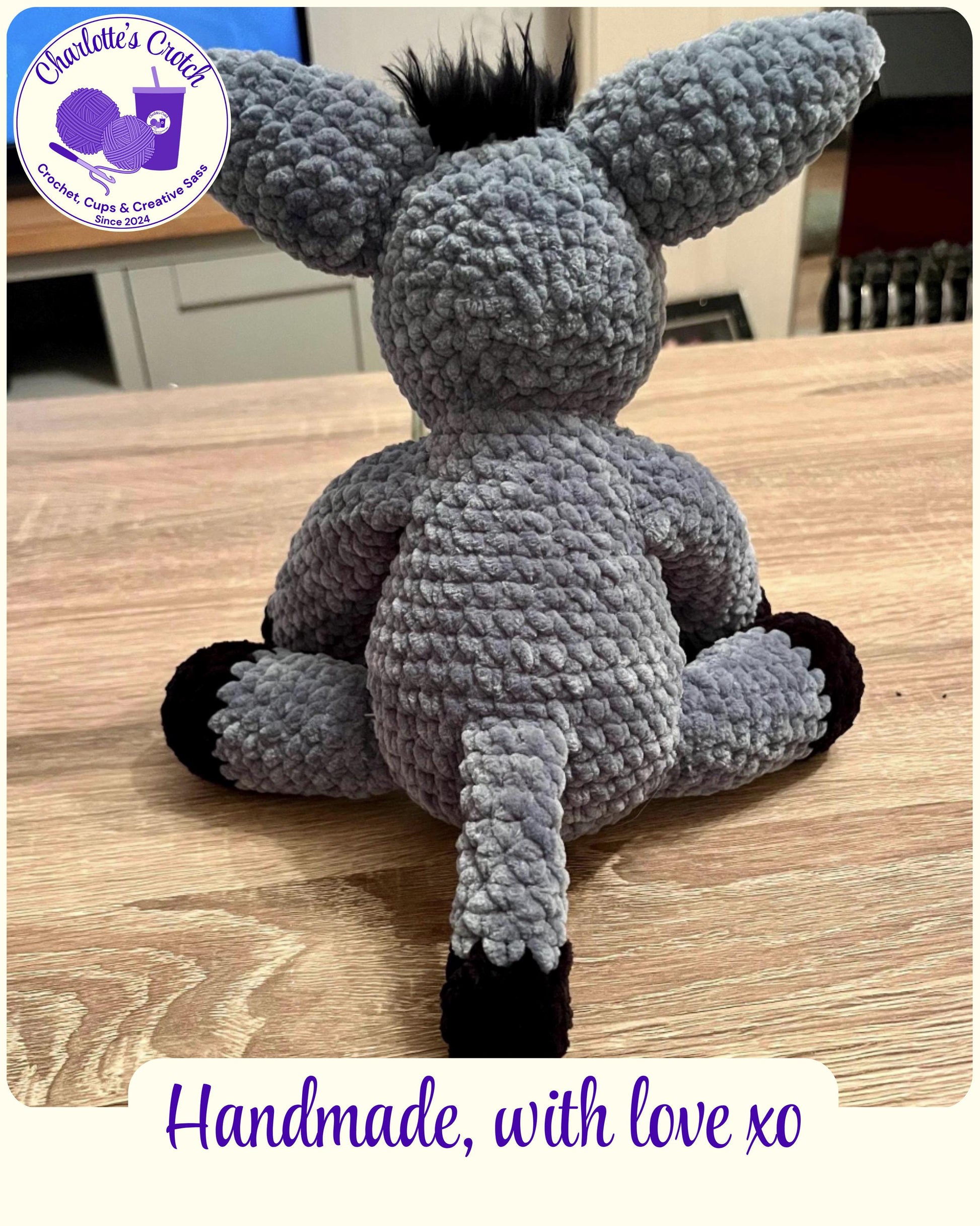 Handmade Crochet Plush Donkey