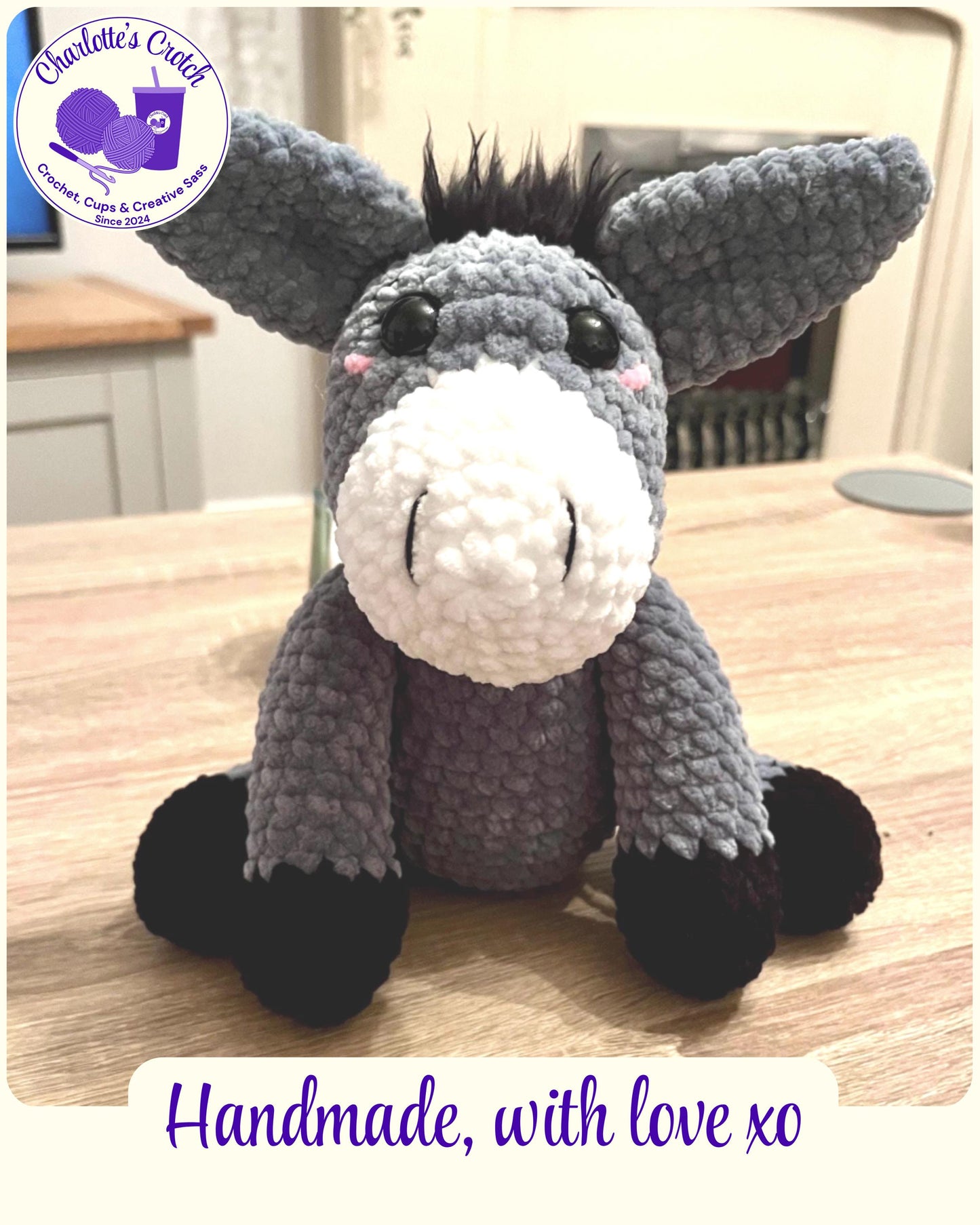 Handmade Crochet Plush Donkey