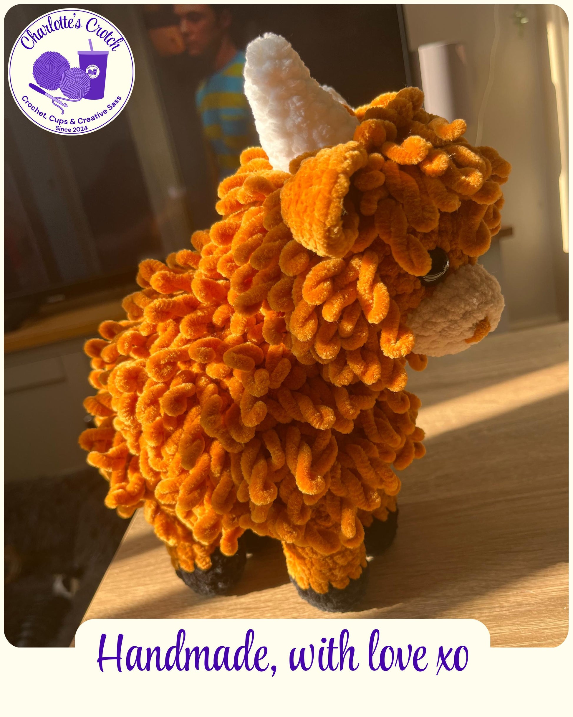 Handmade Crochet Highland Cow