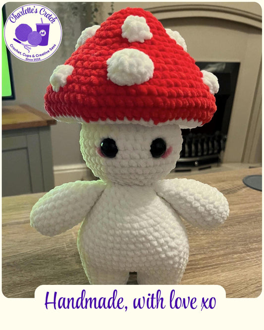 Handmade Crochet Plush Jumbo Cheeky Mushroom Guy