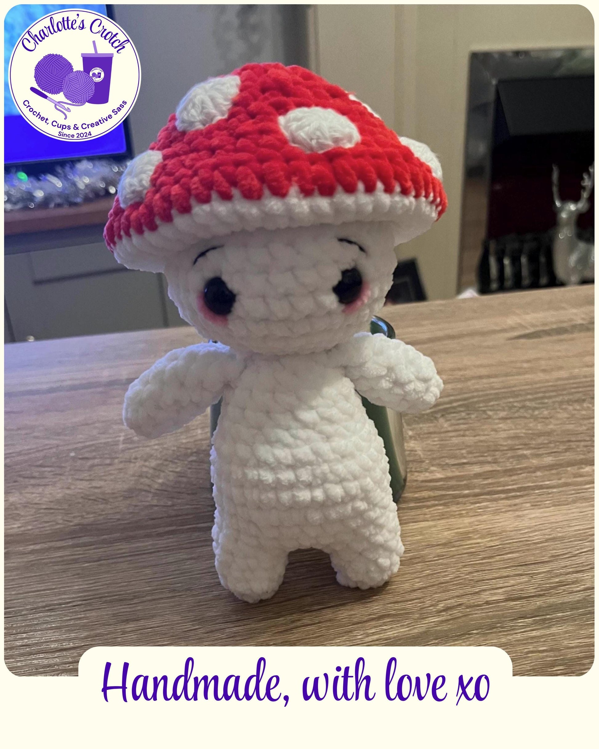 Handmade Crochet Plush Mushroom Guy