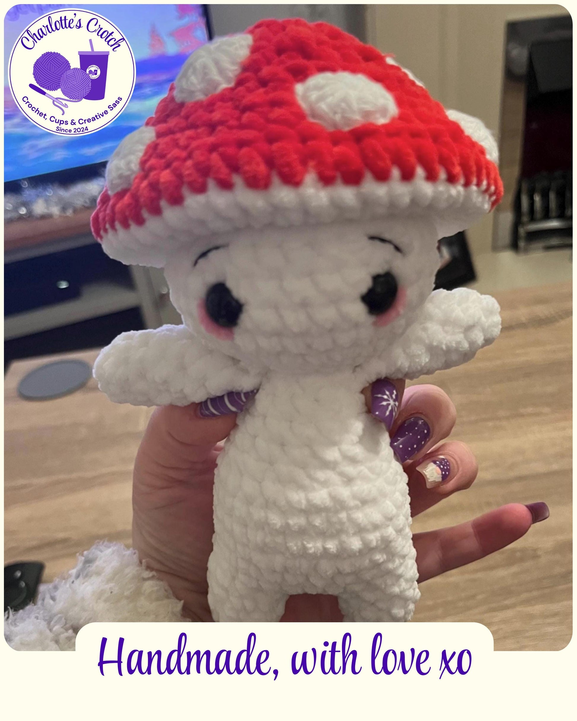 Handmade Crochet Plush Mushroom Guy
