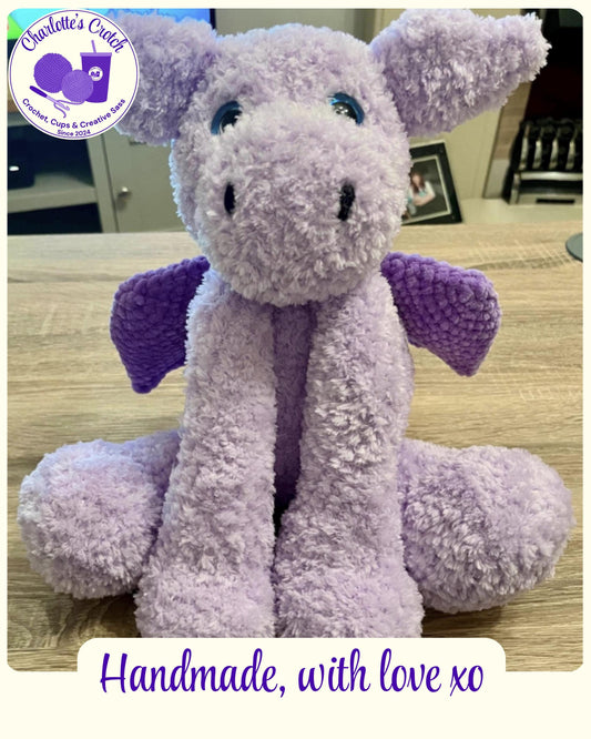 Handmade Crochet Jellycat Inspired Fluffy Dragon