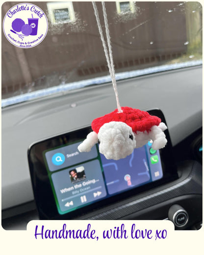 Handmade Crochet Turtle Rearview Mirror Hangers