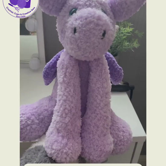 Handmade Crochet Jellycat Inspired Fluffy Dragon